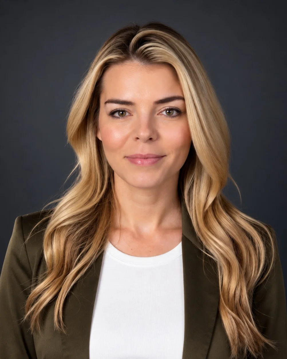 Portrait of Ginger Luckey Gaetz, Head of US Relations, ANIA, Agencia Nacional de Inteligencia Artificial.